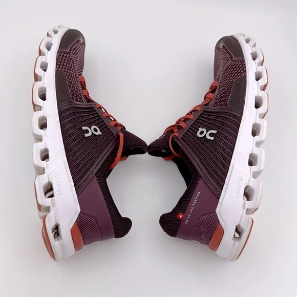 On Running Women’s Plum /dawn Running shoes lace up cloudswift mesh Sneakers 9.5